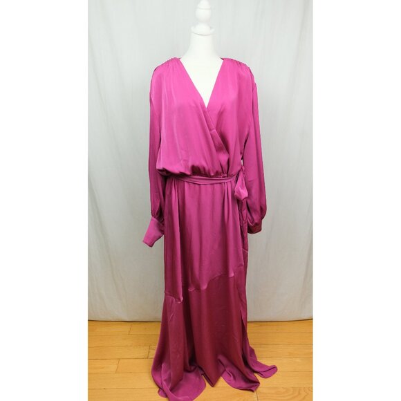 Eloquii Dresses & Skirts - ELOQUII Satin Maxi Dress - 26, Magenta $150